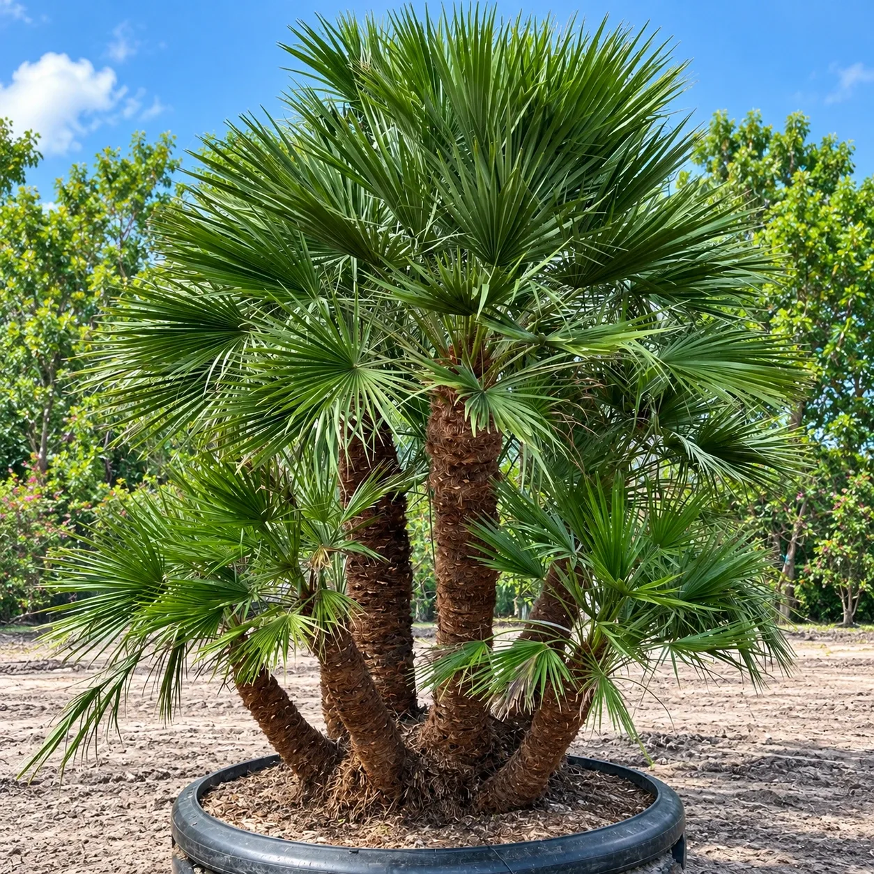 Groundworks Mediterranean Fan Palm specimen in the nursery